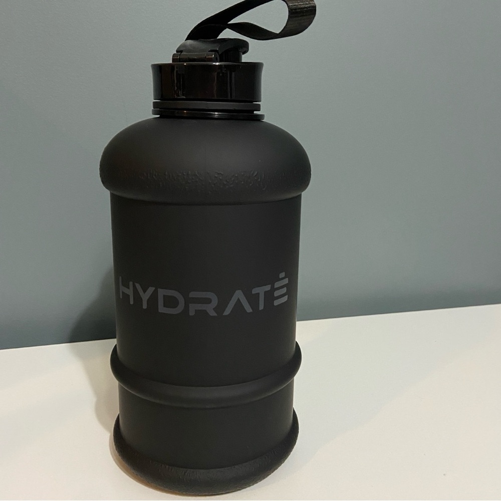 Hydrate Matte Black 1.3L Gym Water Bottle